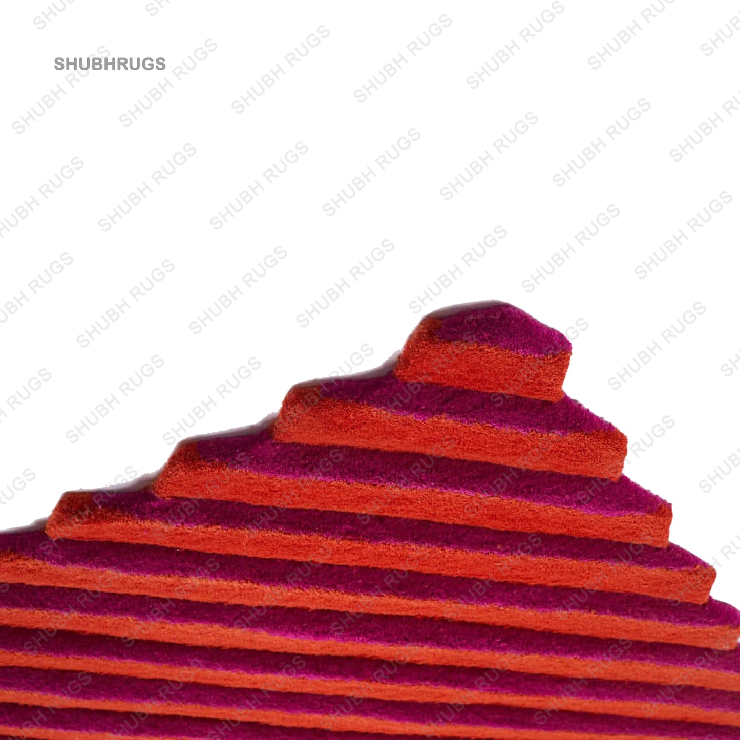 Optict Flow Red rug |Hand tufted | Wool Rug