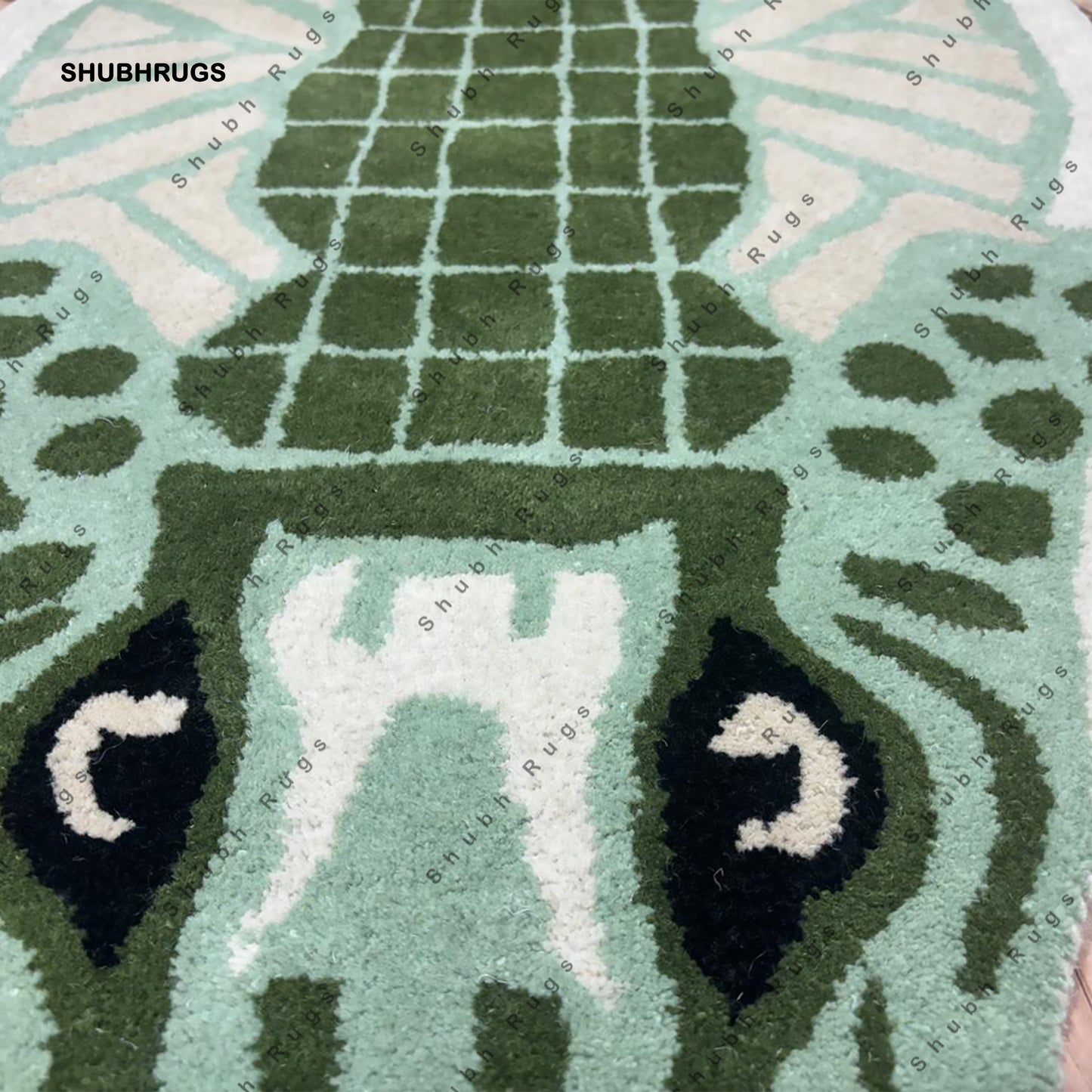 Crocodile Rugs Handmade Tufted For Living Room Bedroom Kid Room Available In All Size Can Be Customized With Fast Service/Free Shipping