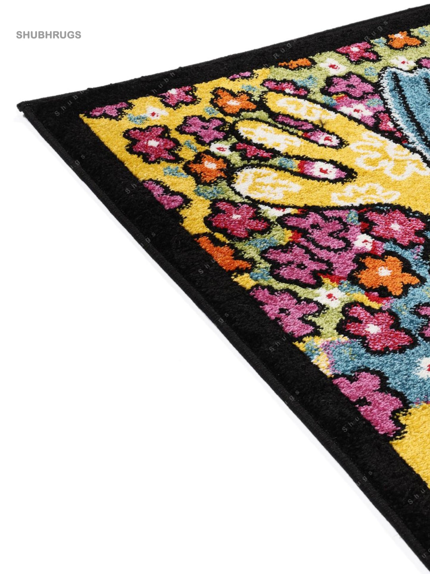 She has flowers in her hair Multicolor Rug