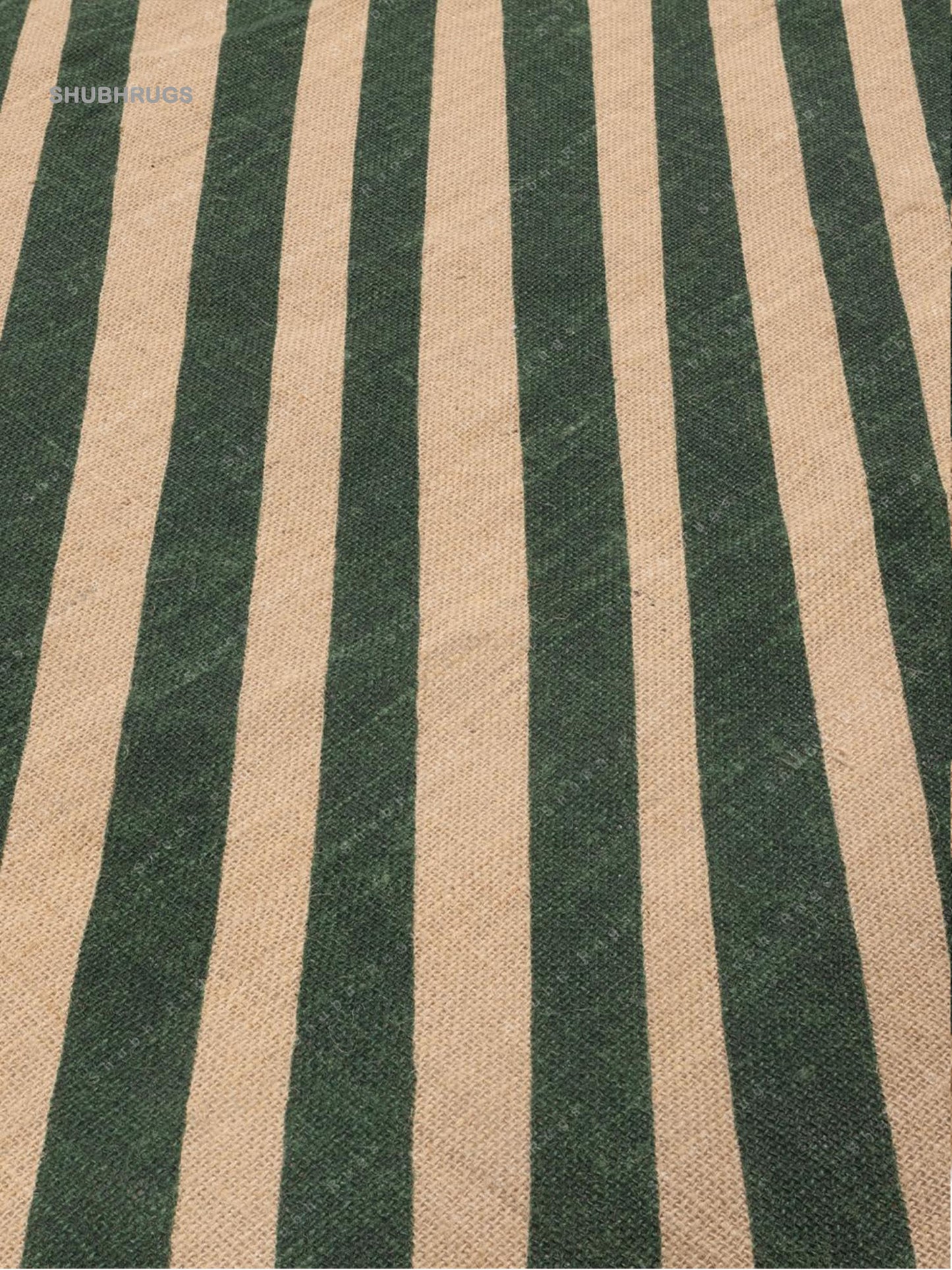 Beige Green Jute Rug