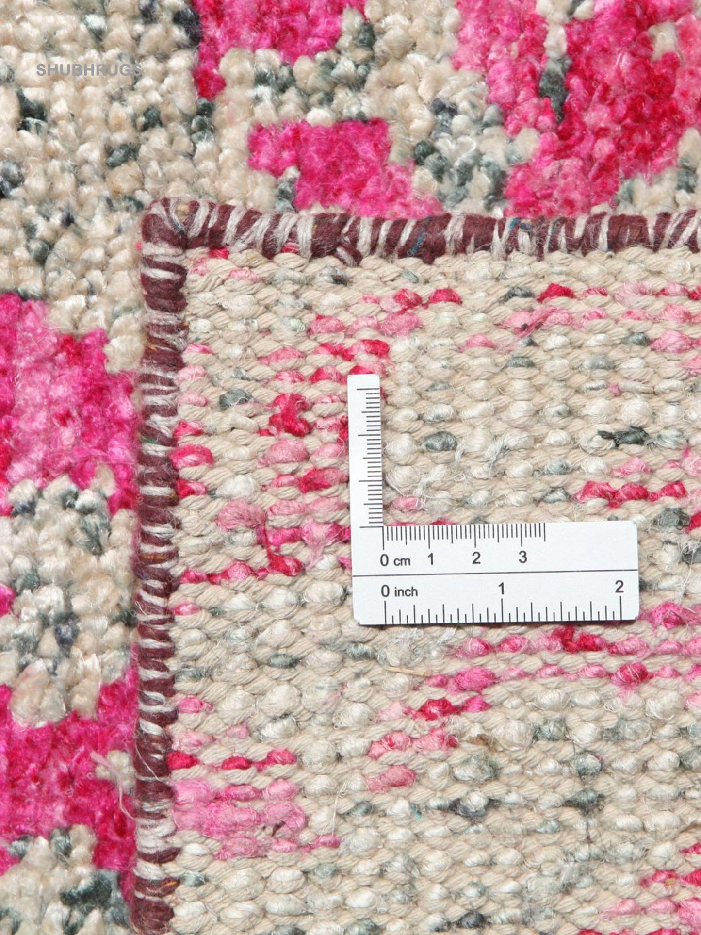 Jardine - Pink / Burgundy Red Silk Rug