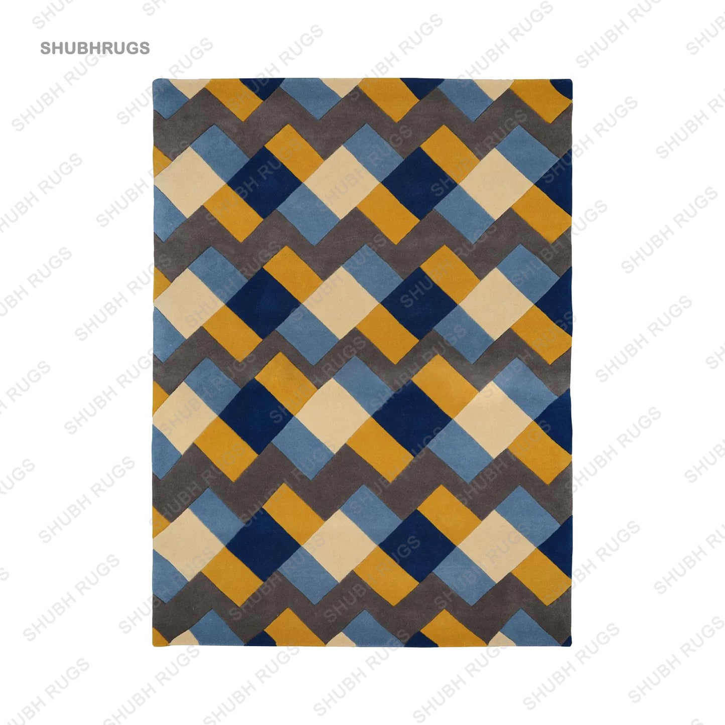 Weft Yellow-Colord Rug