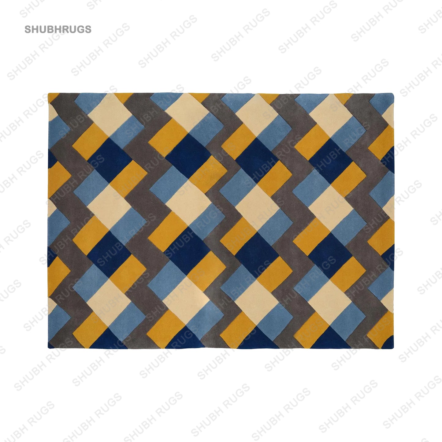 Weft Yellow-Colord Rug