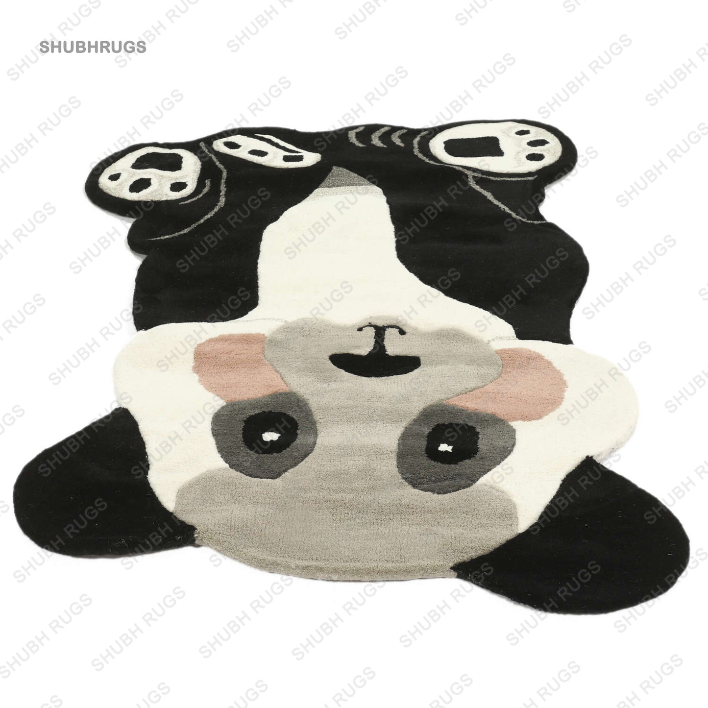 Hand-Tufted Decorative Woolen Carpet in Adorable Panda Design