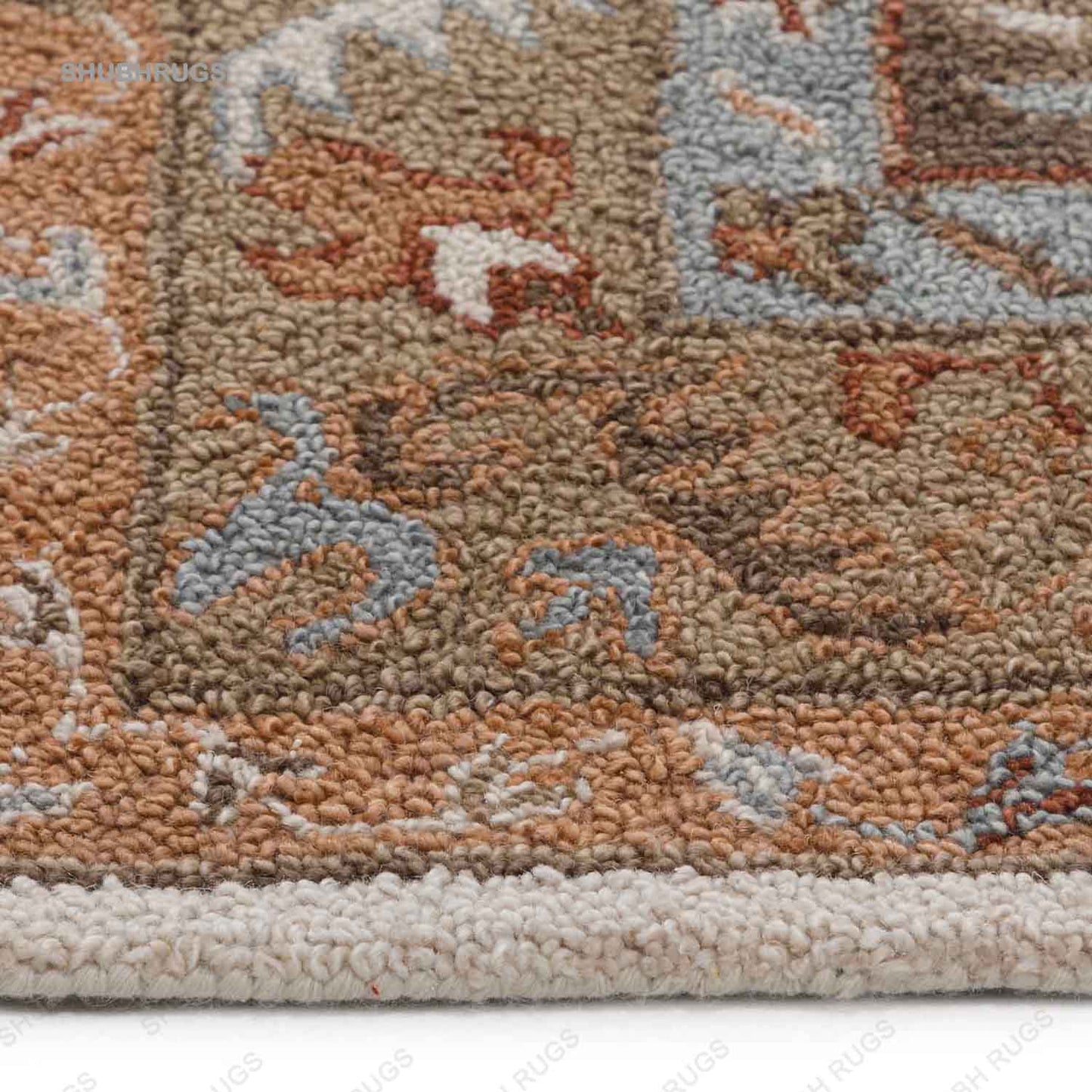 Beige  Hand Tufted Woollen Rug