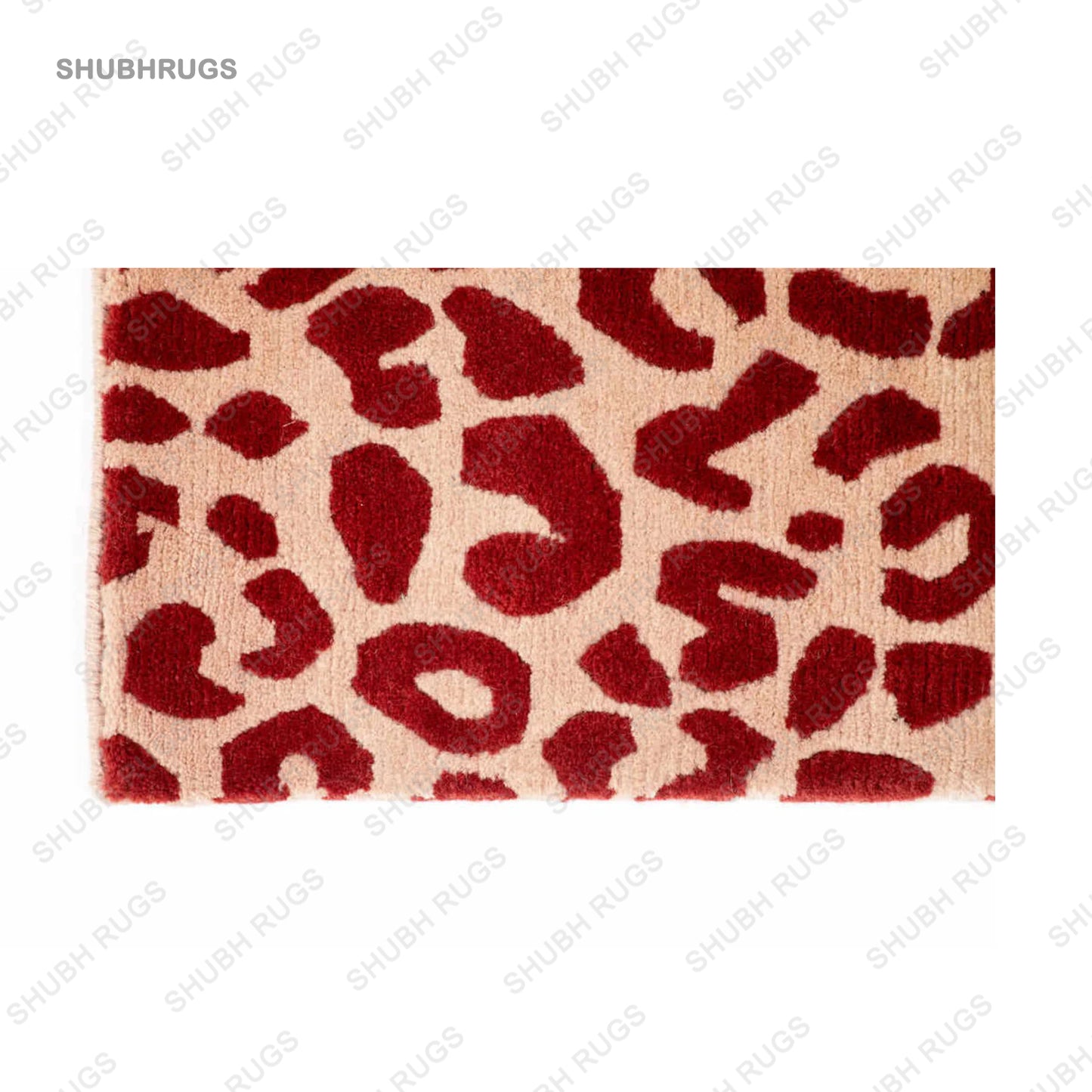 Leopard In Boss Wool Rug By Floor ,Tufted & Hand Knotted Rug