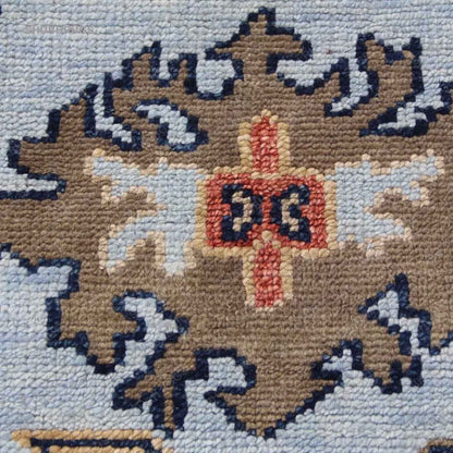 Hand Knotted Oushak Fine Wool Oriental Area Rug In Blue