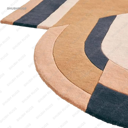 Irregular Shape Rug Hand Tufted Soft and Fluffy Wool Carpet for Livivg Room Bed Room Dinning Room