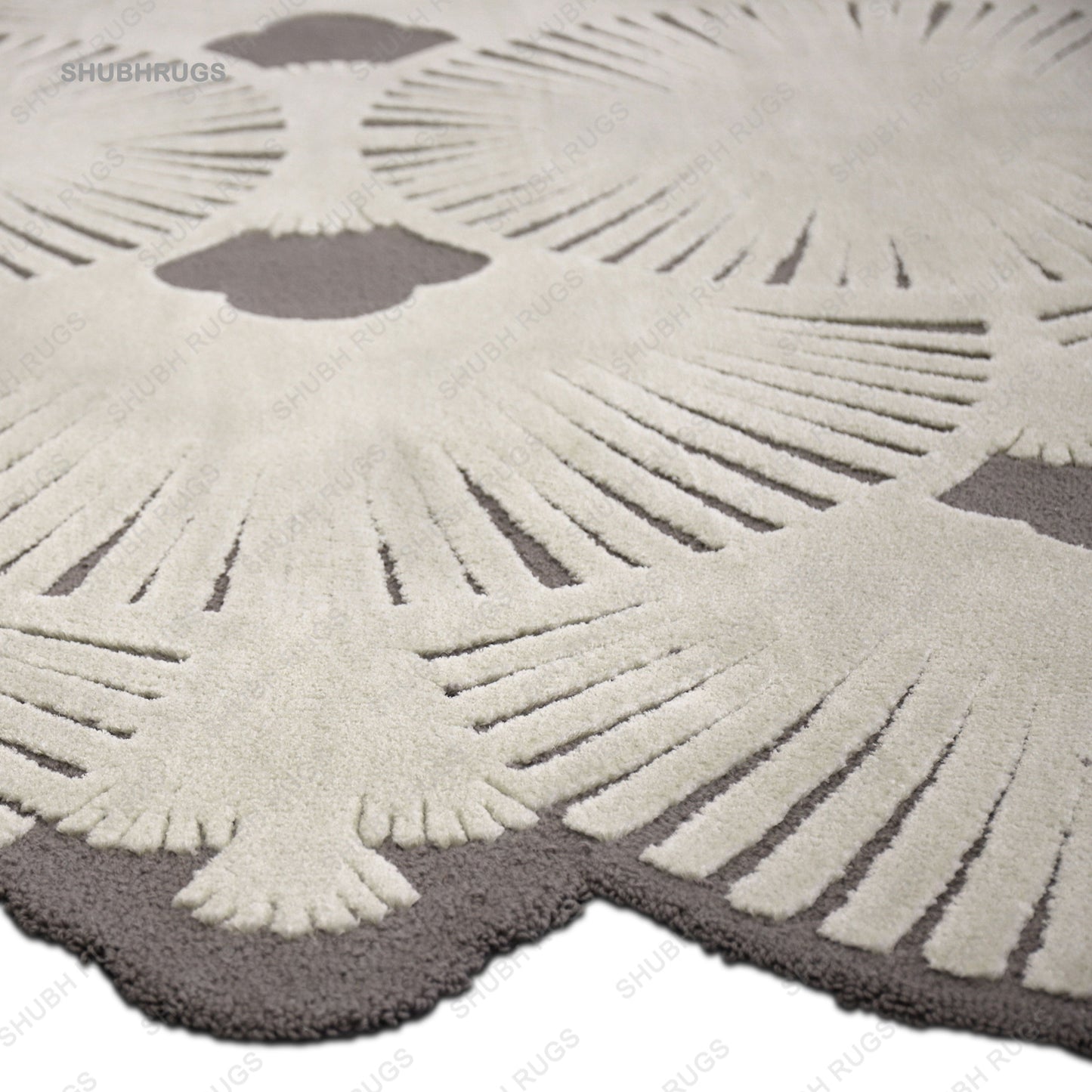 Deco Irregular Shaped Rug | Hand Tufted | Wool Rug