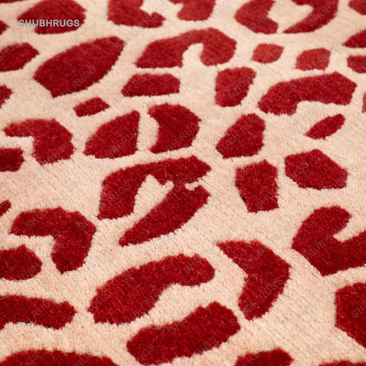 Leopard In Boss Wool Rug By Floor ,Tufted & Hand Knotted Rug