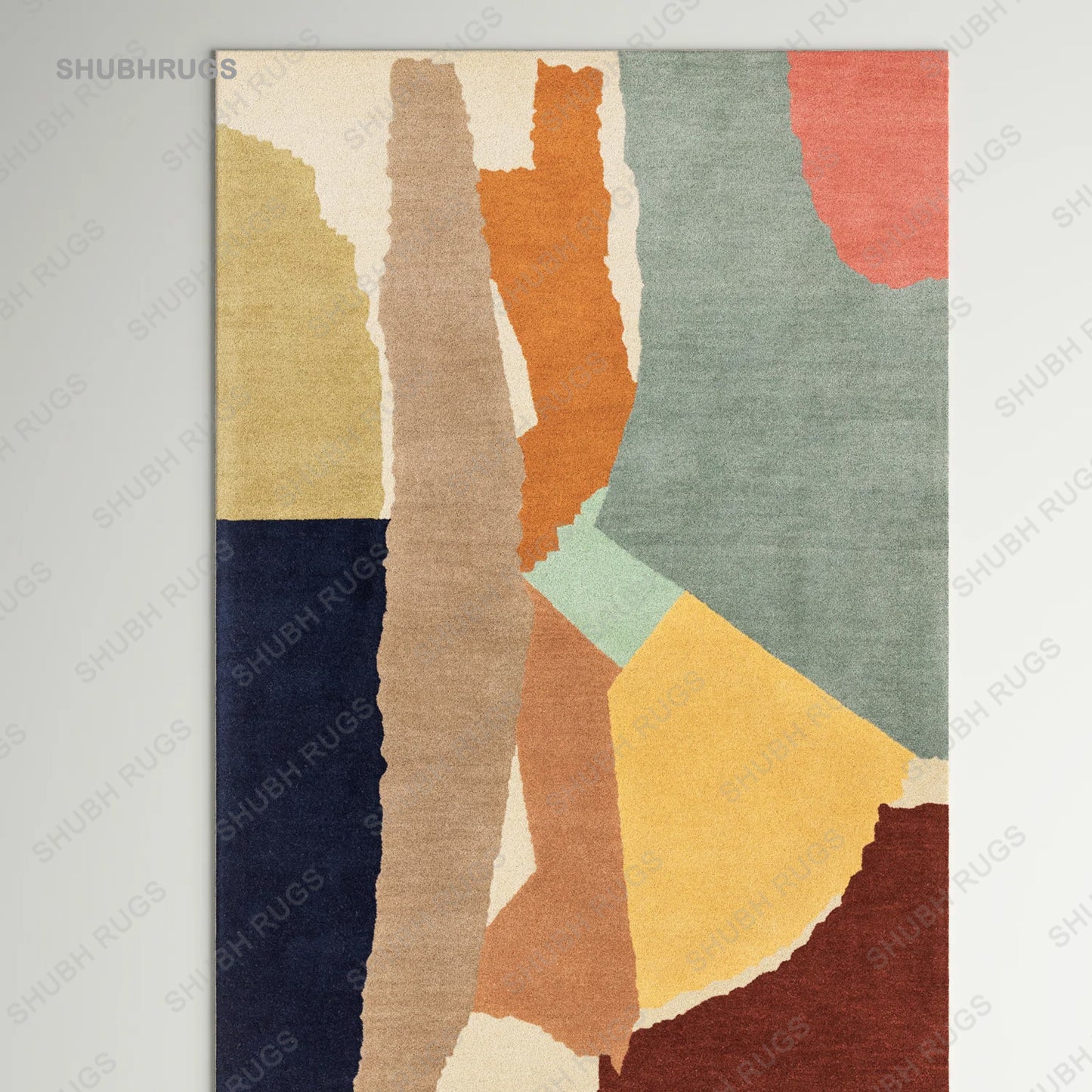 Reef Rug Abstract Multi Color | Wool rug