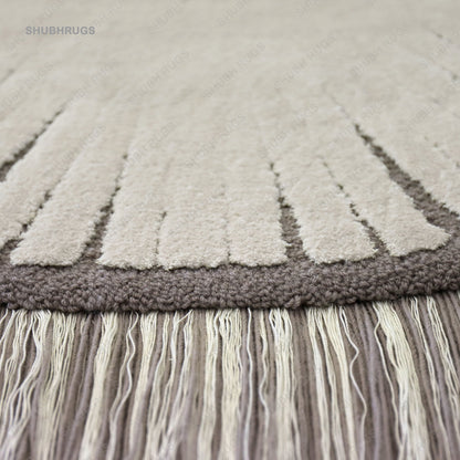 Deco Irregular Shaped Rug | Hand Tufted | Wool Rug