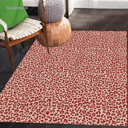 Leopard In Boss Wool Rug By Floor ,Tufted & Hand Knotted Rug