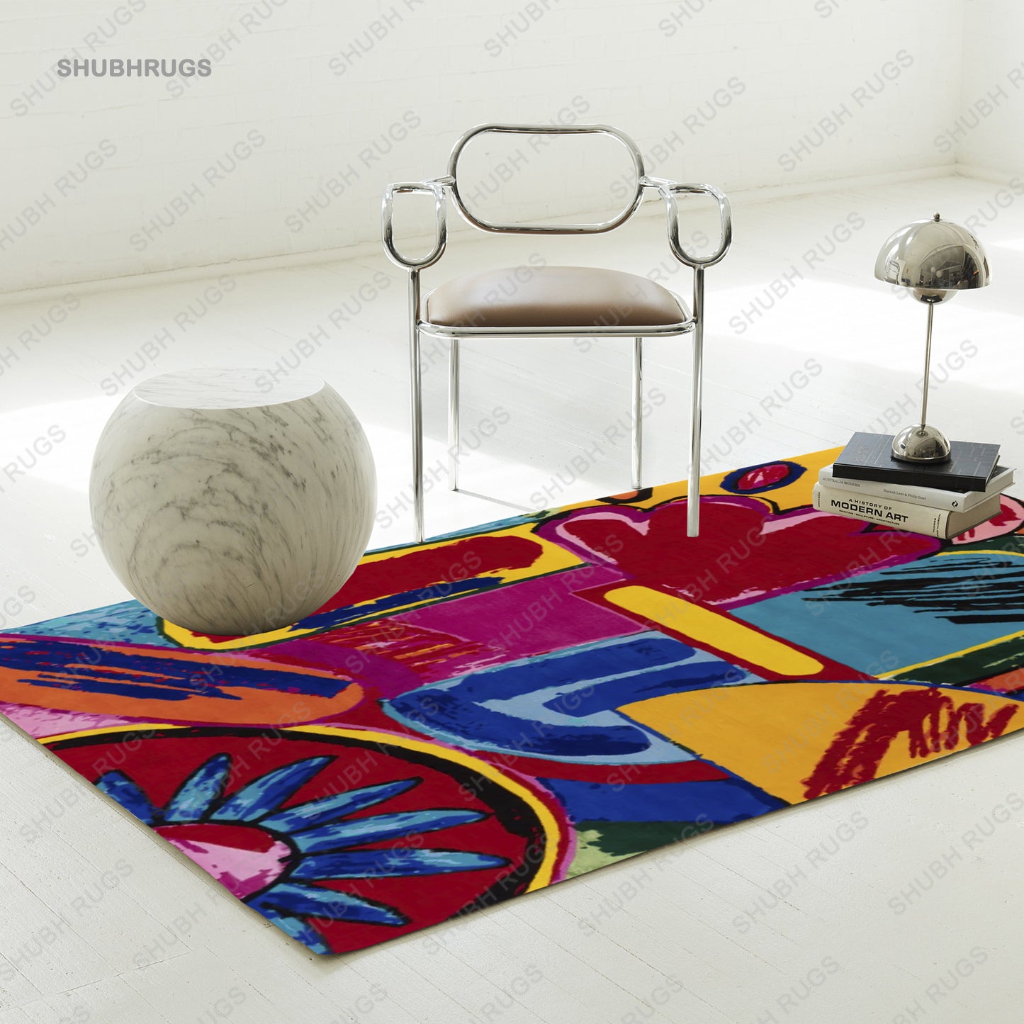 Multicolor Hand Tufted Pure Area Rug