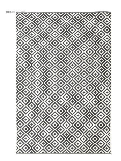 Torun - Black  White Cotton- Rug