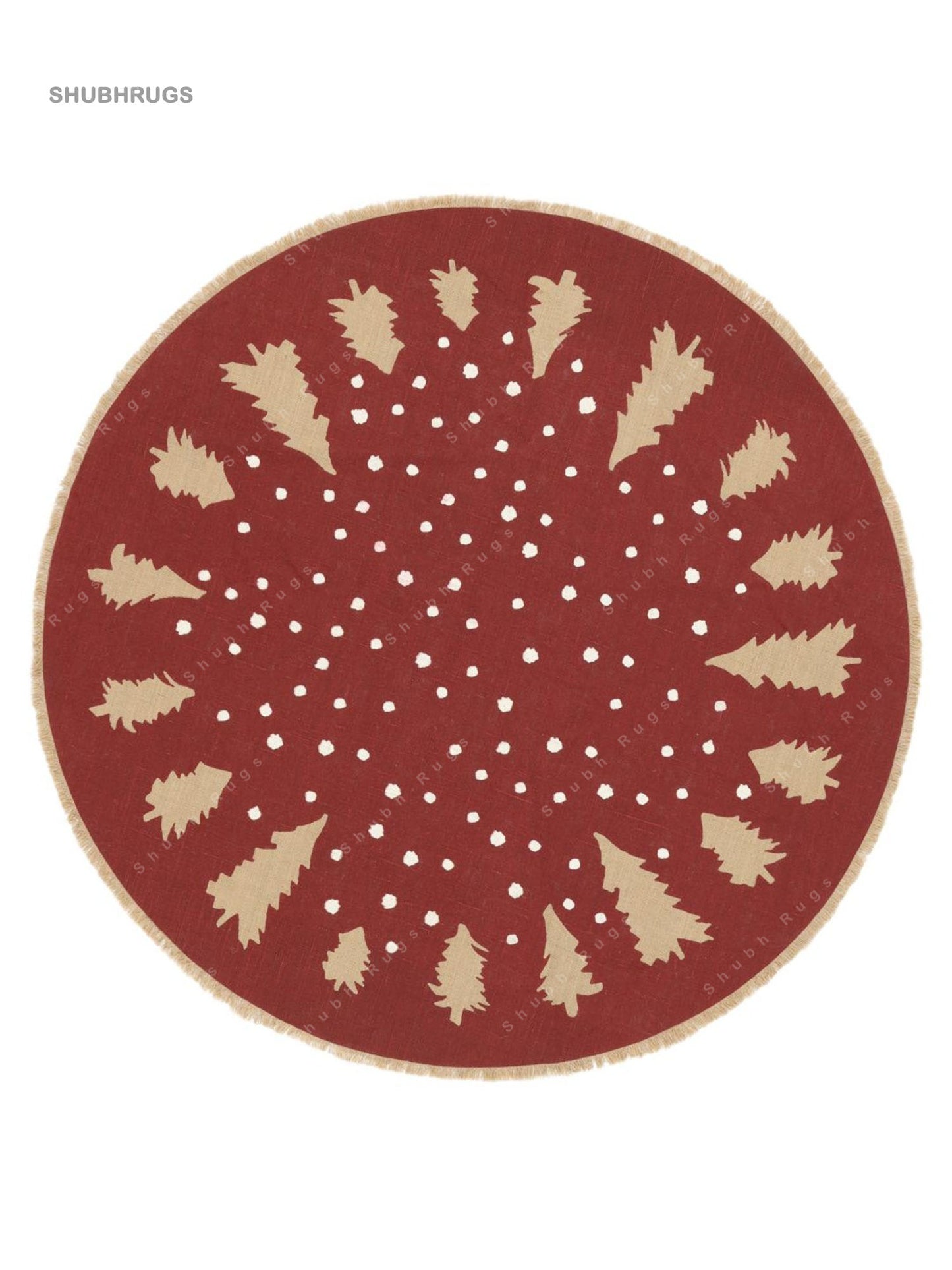 Winterland - Red  Beige Jute- Rug