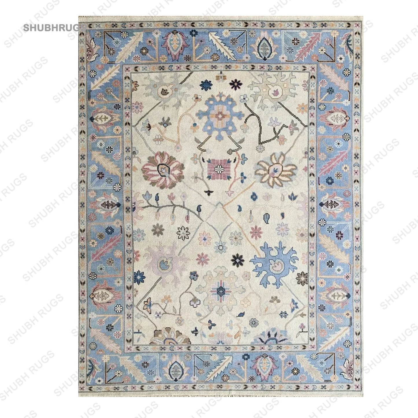 Elegant Contemporary Turkish Oushak Rug-Hand knotted Persian Handmade Rug - Area Rugs For Living Room