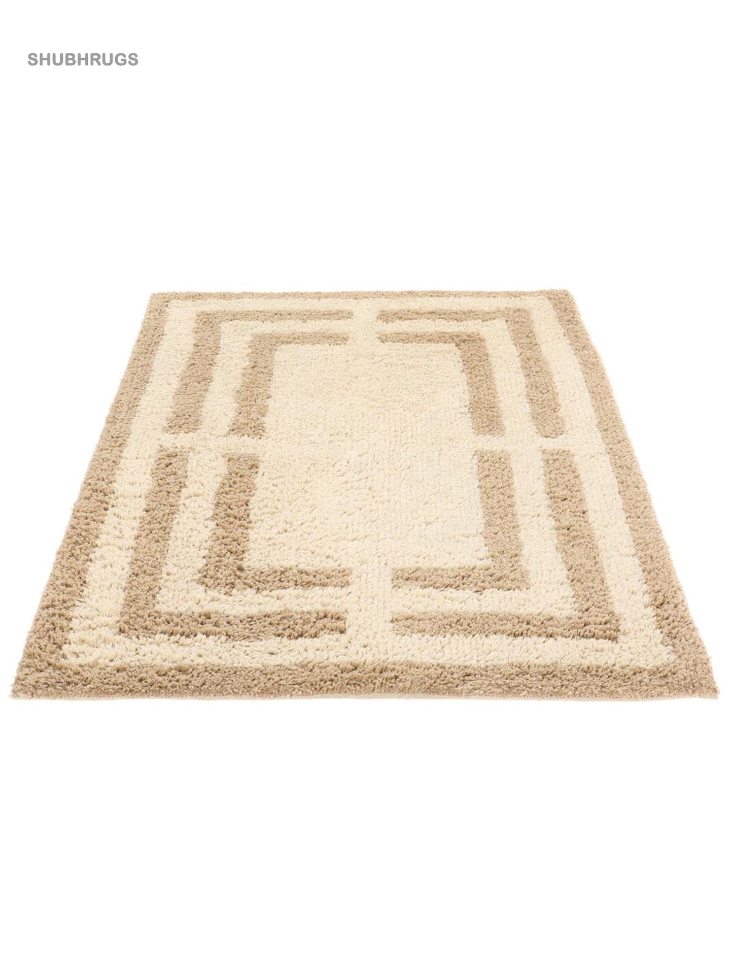 Chateau-Natural White  Beige Bath Mat