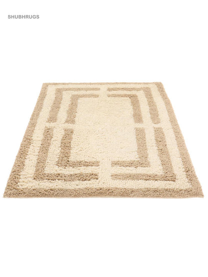 Chateau-Natural White  Beige Bath Mat