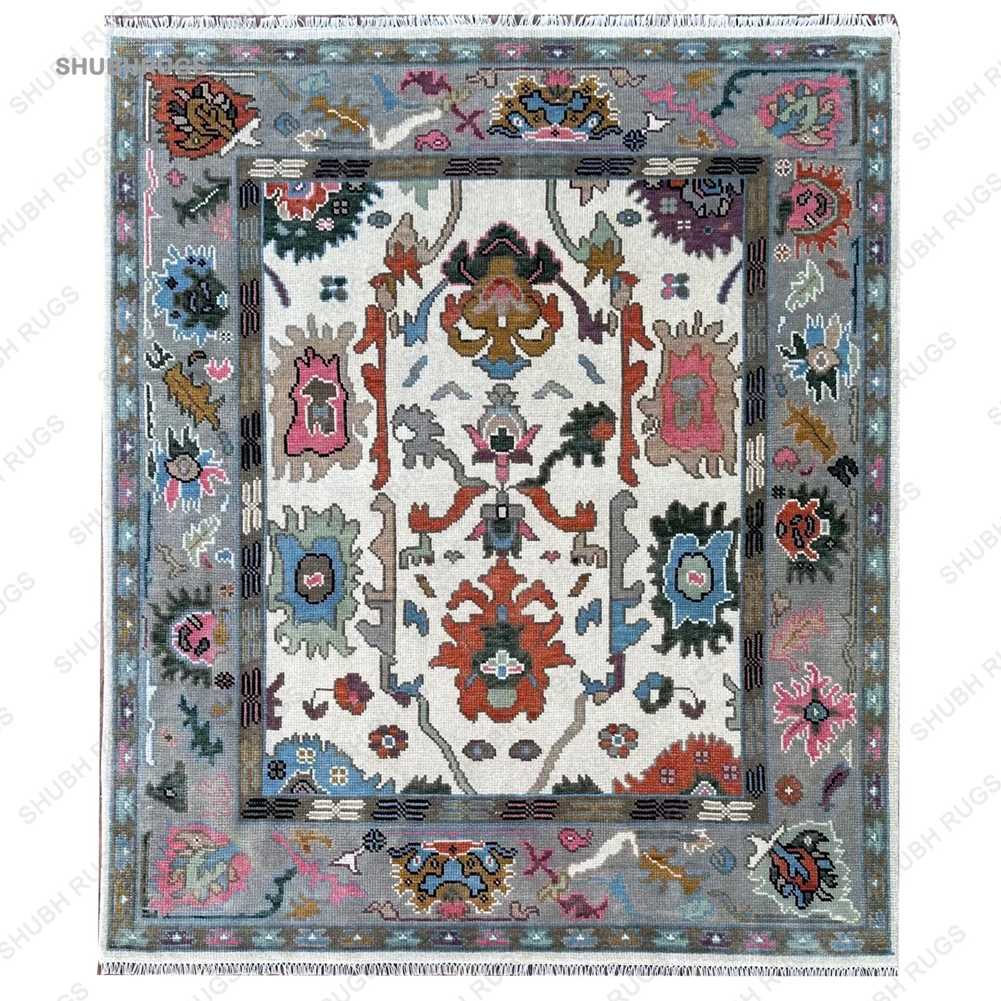 Exquisite Turkish Inspired Handwoven Modern Oushak Rug - Timeless Heritage Meets Contemporary Style For Your Home