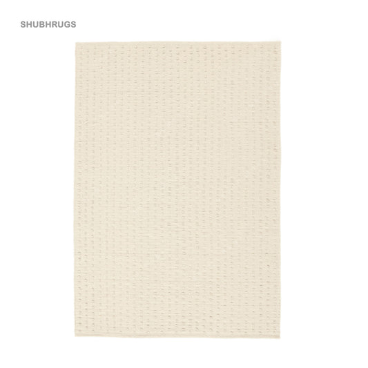 Natural White Wool- Rug