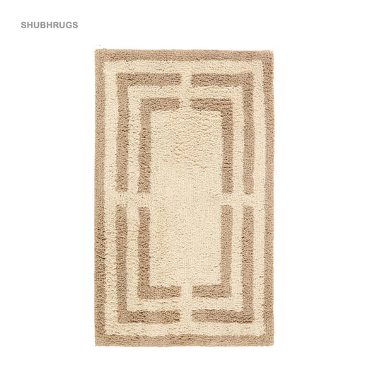 Chateau-Natural White  Beige Bath Mat