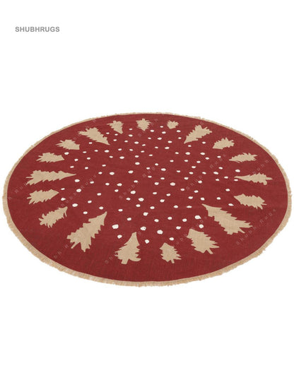 Winterland - Red  Beige Jute- Rug