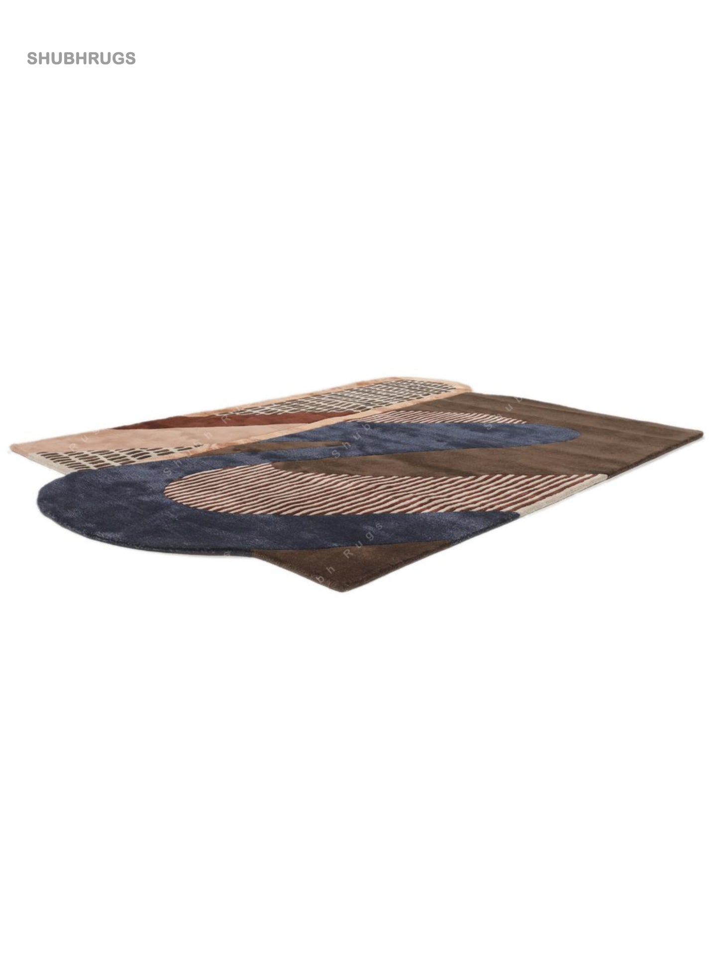 Portal  Brown Wool Rug