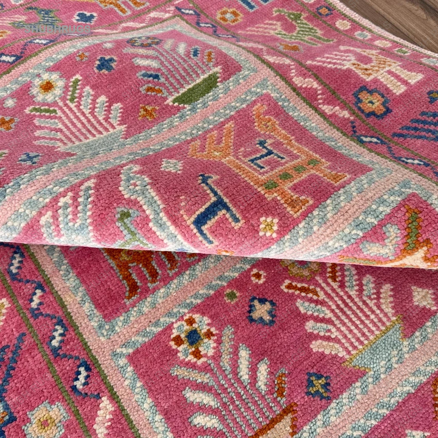 Exquisite Pink Afghan Hand Knotted Shabargan Rug, Handmade Gabbeh Rug - Antique Ethnic Rug