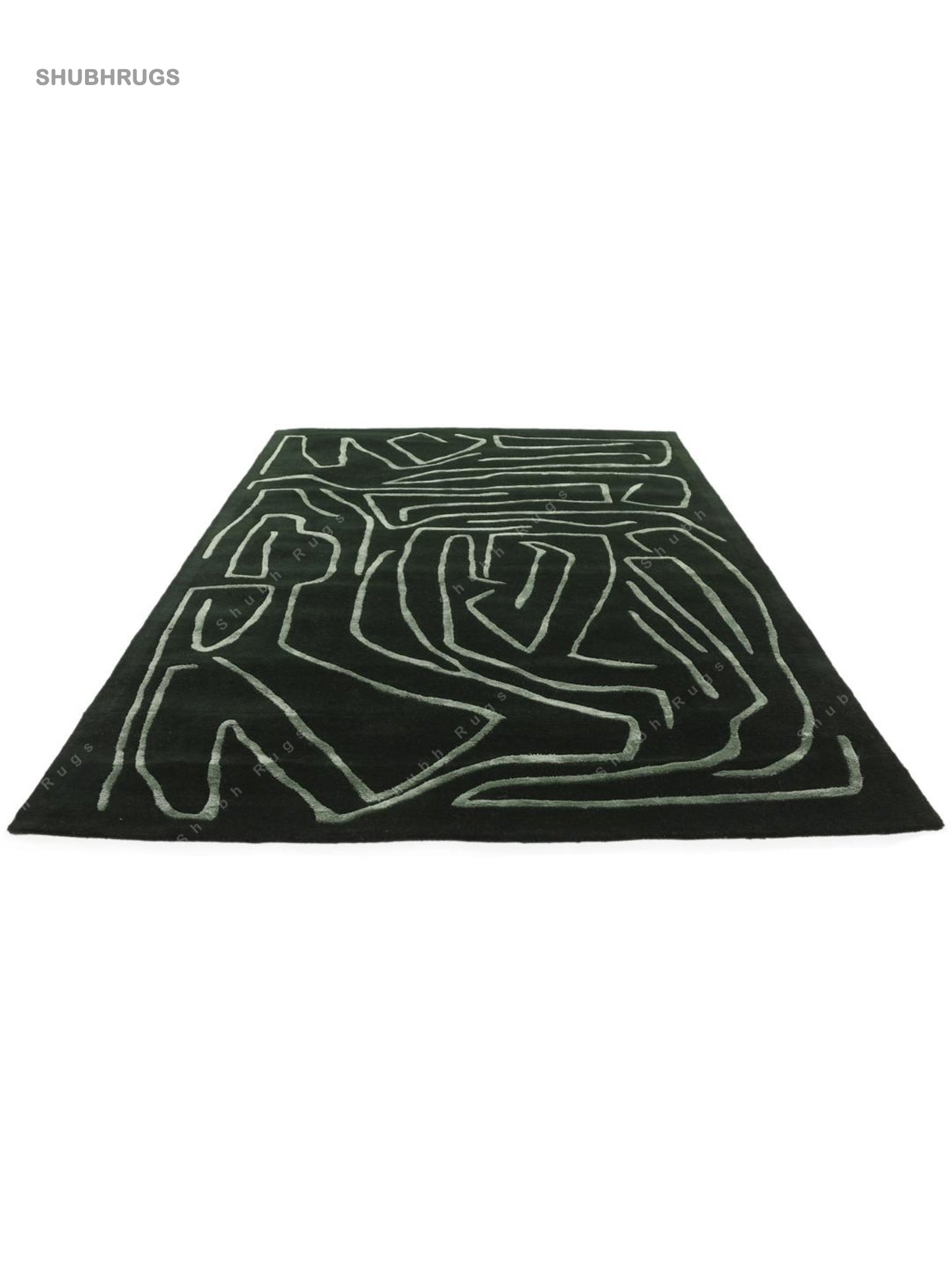 Traces Green Rug