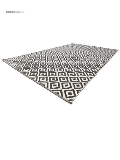 Torun - Black  White Cotton- Rug