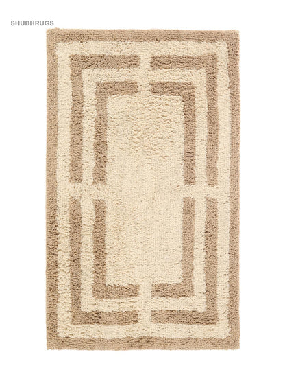 Chateau-Natural White  Beige Bath Mat