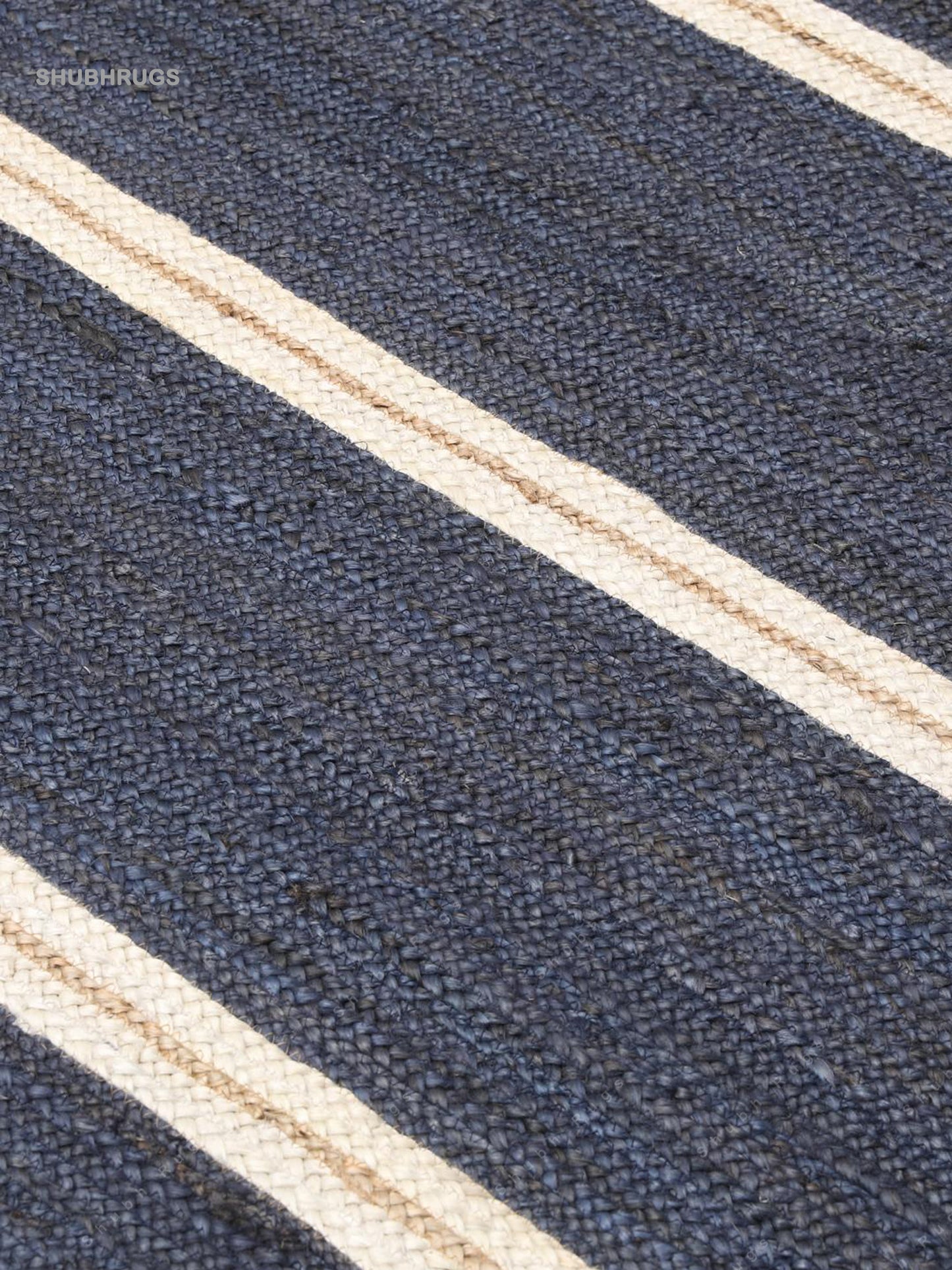 Frida Stripe Blue Jute Rug