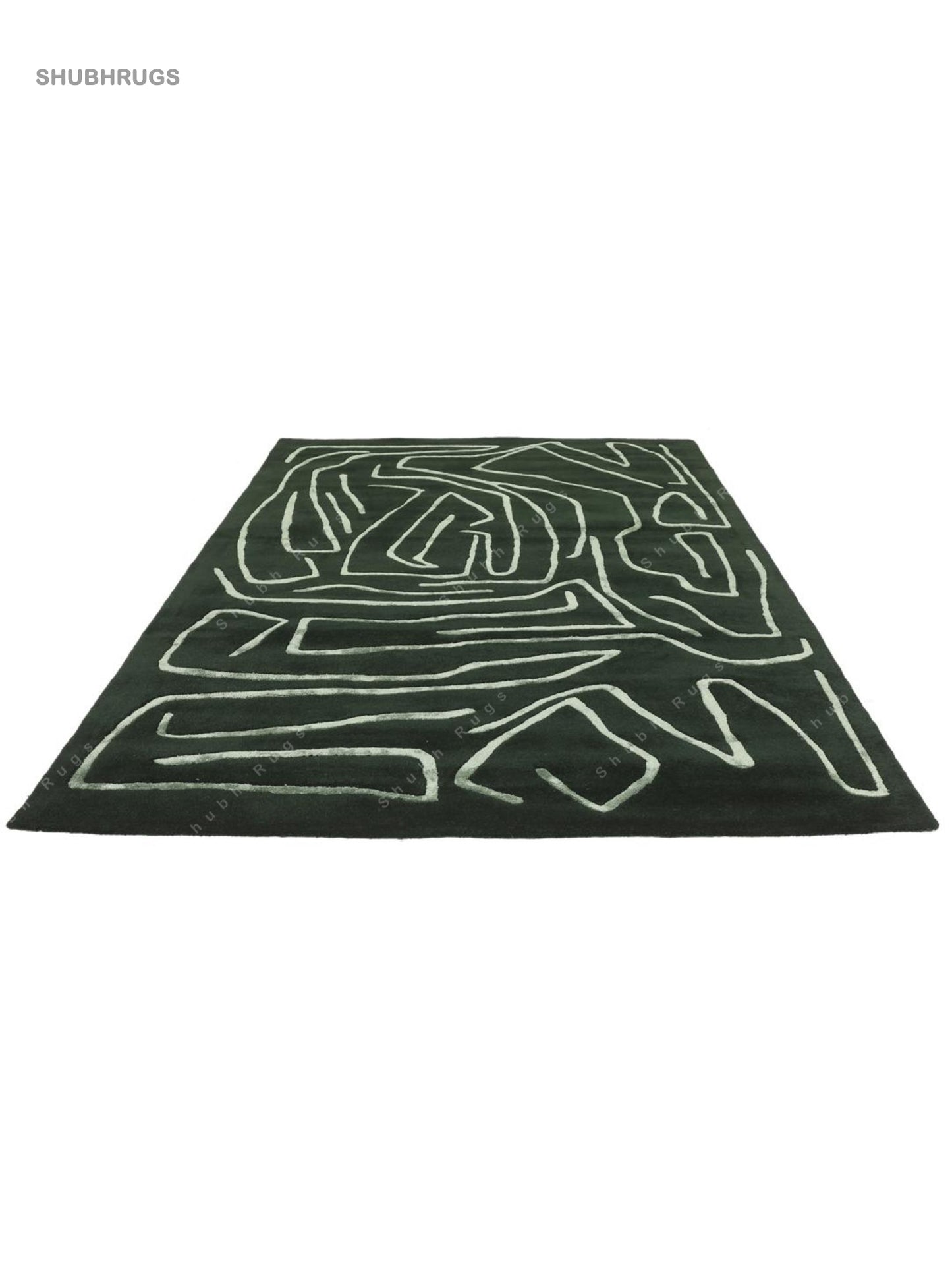 Traces Green Rug