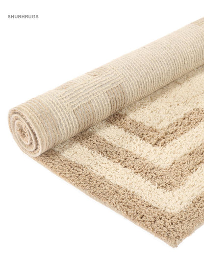 Chateau-Natural White  Beige Bath Mat