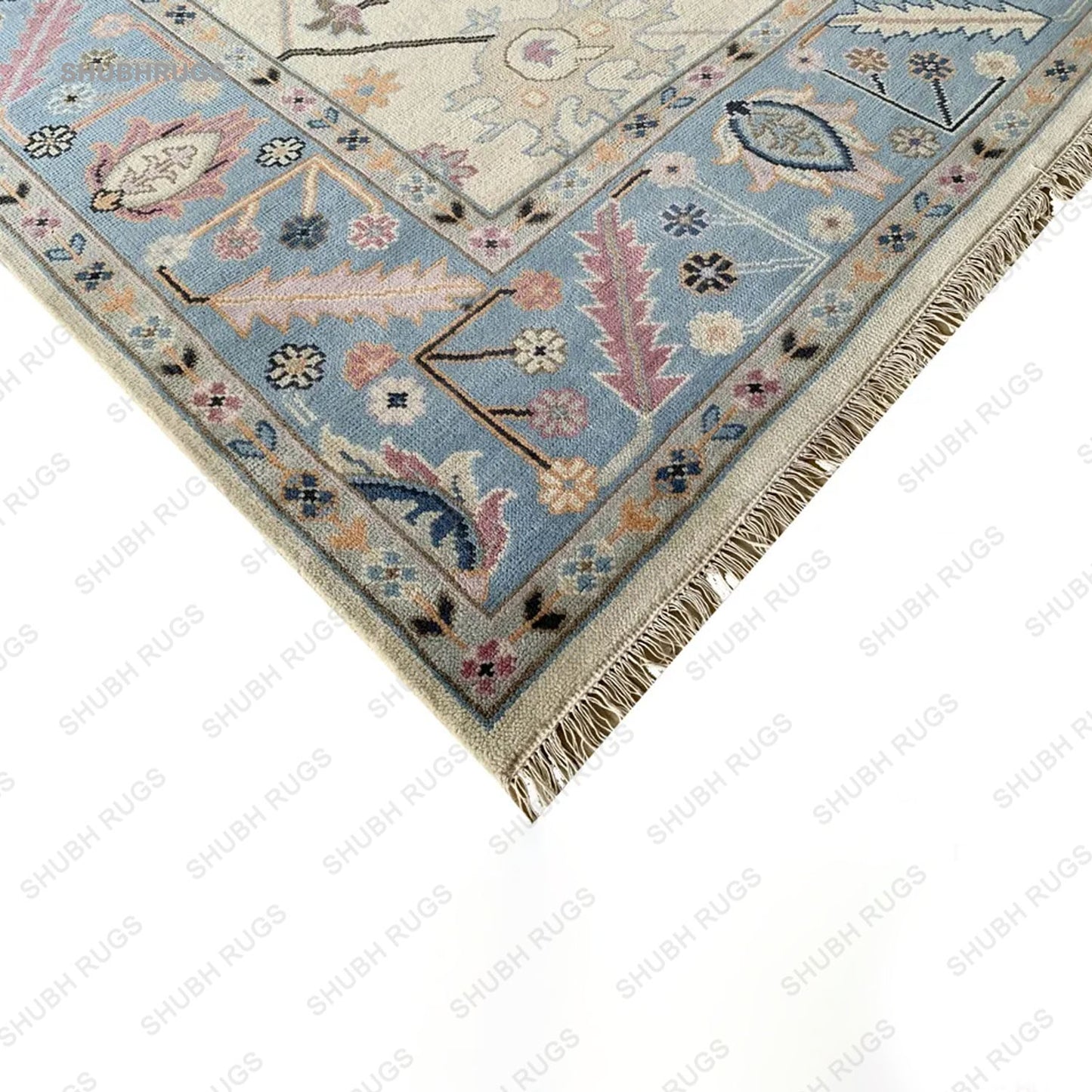 Elegant Contemporary Turkish Oushak Rug-Hand knotted Persian Handmade Rug - Area Rugs For Living Room