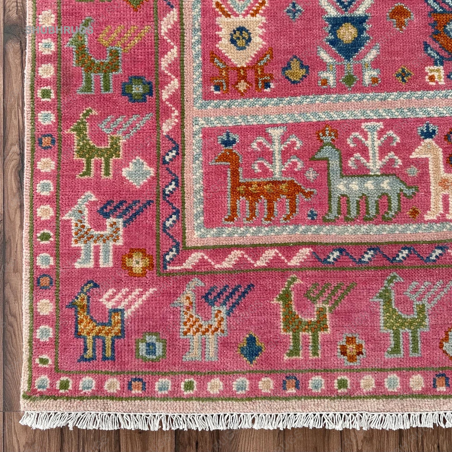 Exquisite Pink Afghan Hand Knotted Shabargan Rug, Handmade Gabbeh Rug - Antique Ethnic Rug