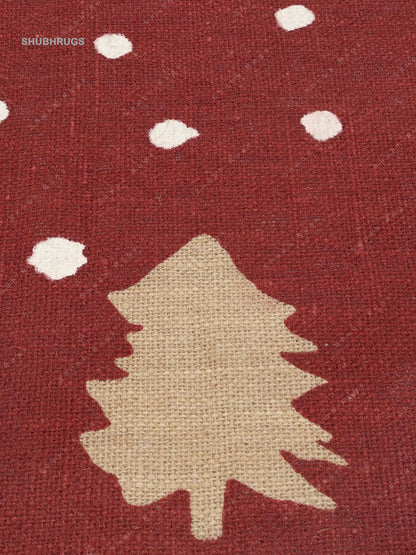 Winterland - Red  Beige Jute- Rug