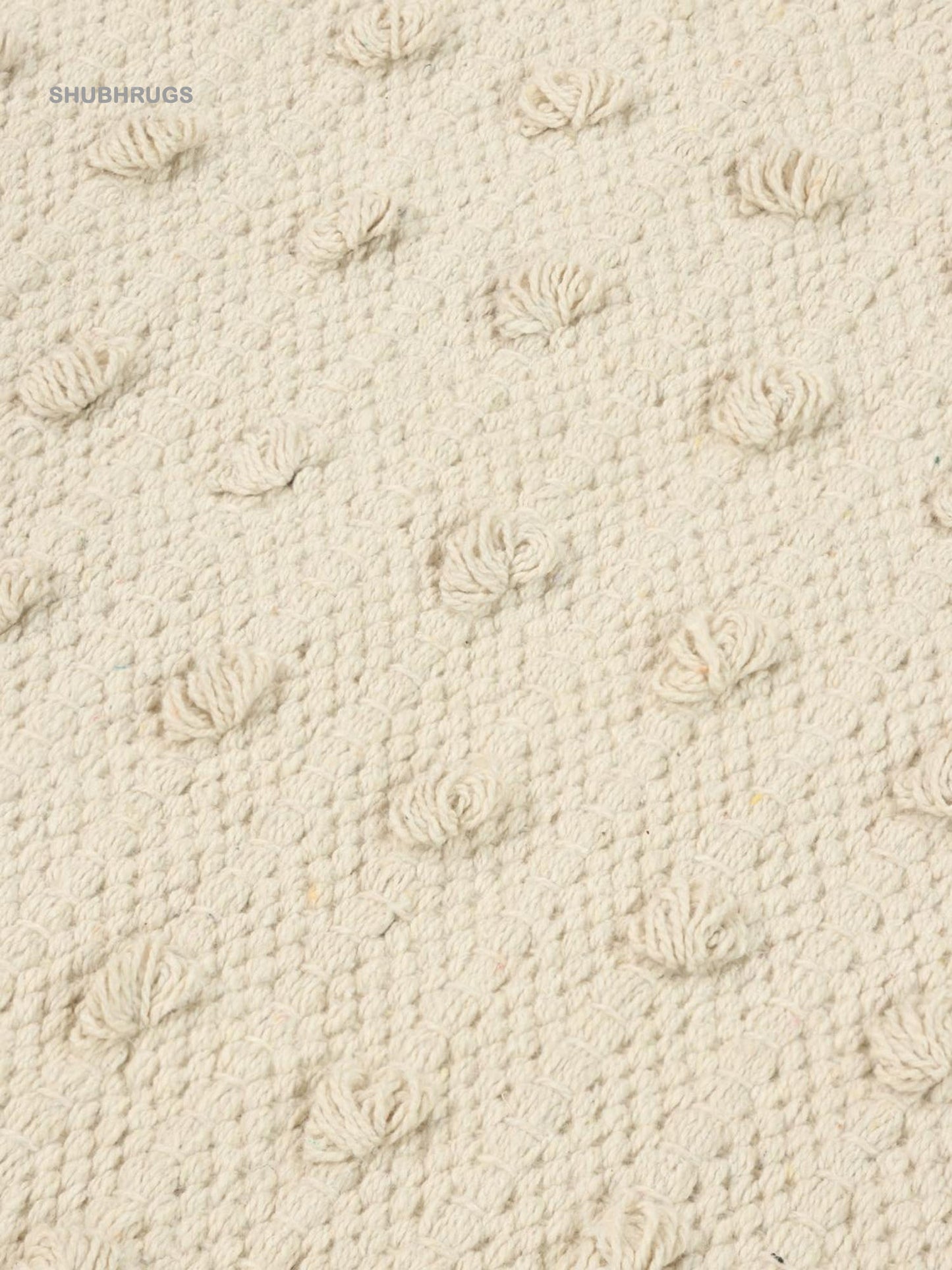 Natural White Wool- Rug