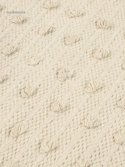 Natural White Wool- Rug