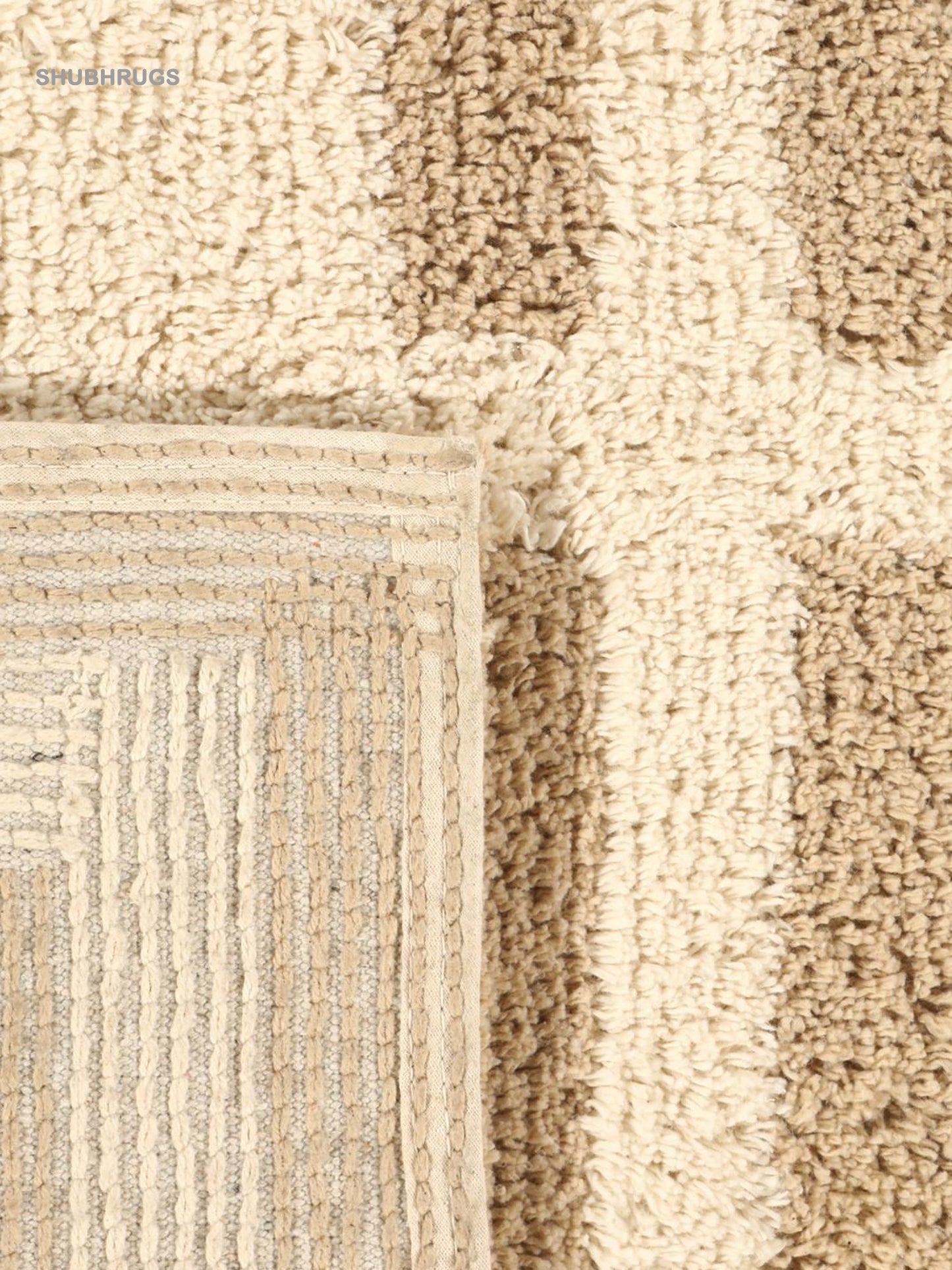 Chateau-Natural White  Beige Bath Mat