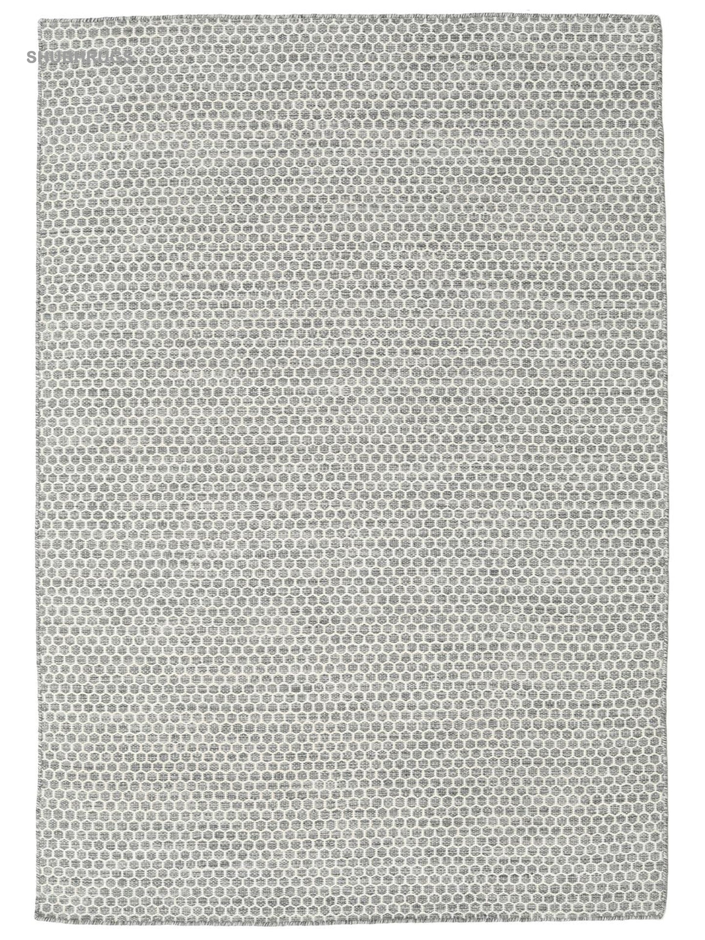 Kilim Honey Comb Grey Wool Rug