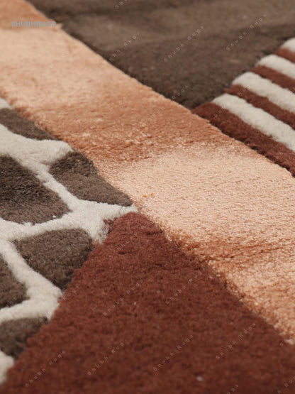 Portal  Brown Wool Rug