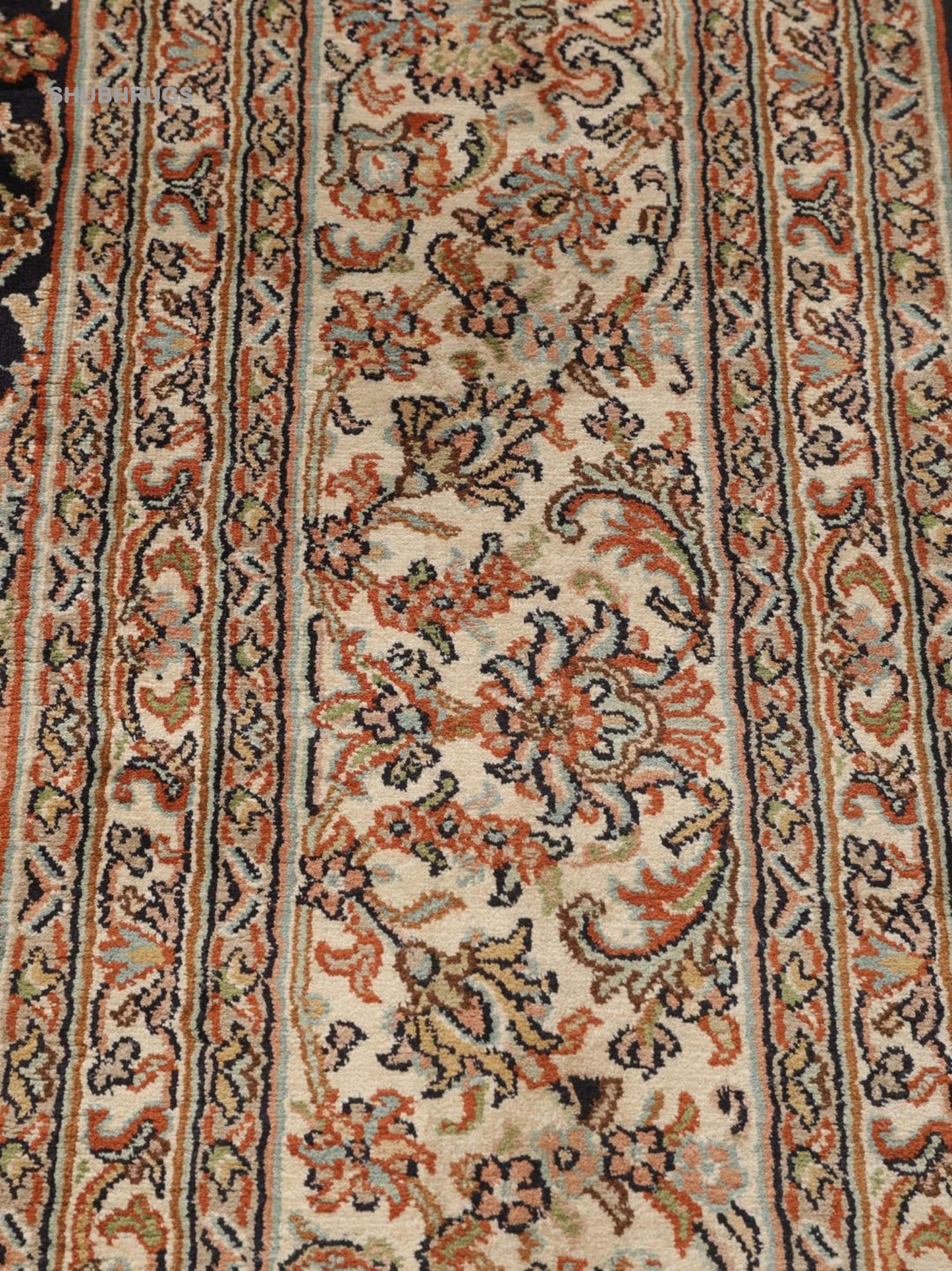 Kashmir pure silk - Hand Knotted Silk -Rug