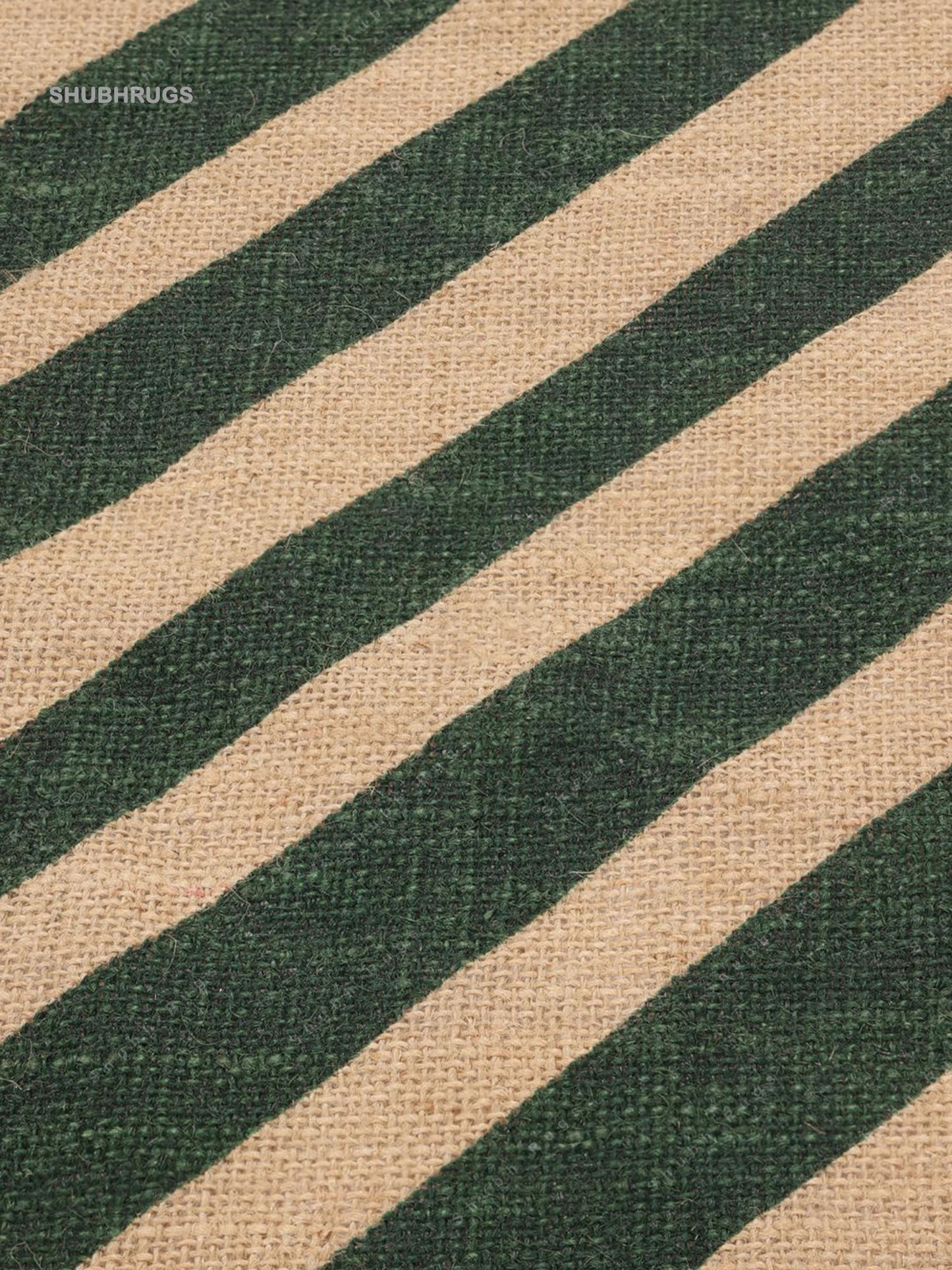 Beige  Green Jute Rug