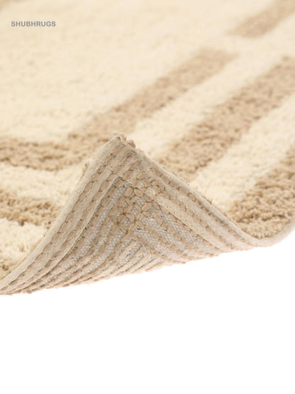 Chateau-Natural White  Beige Bath Mat