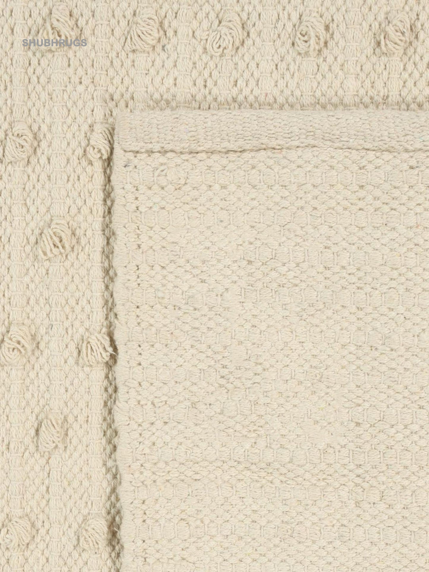 Natural White Wool- Rug