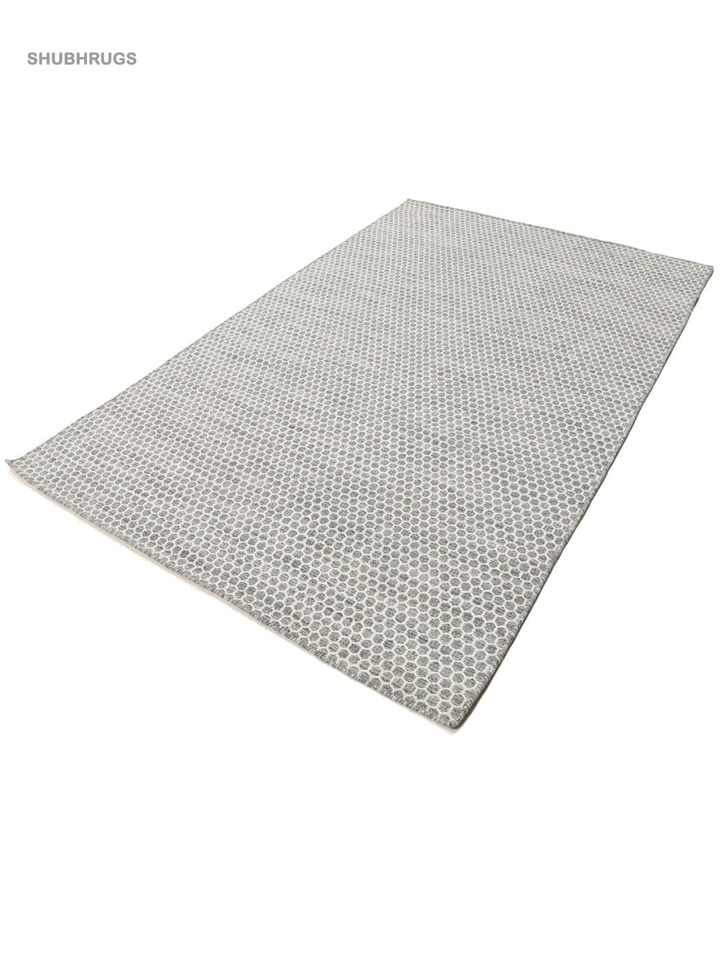 Kilim Honey Comb Grey Wool Rug