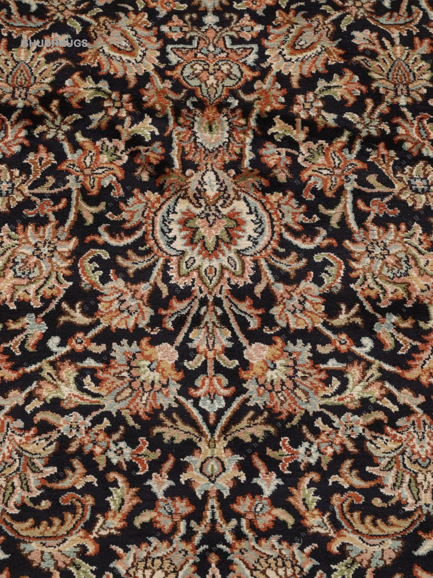 Kashmir pure silk - Hand Knotted Silk -Rug