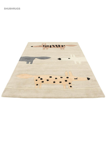 Puppy - Beige Wool Rug